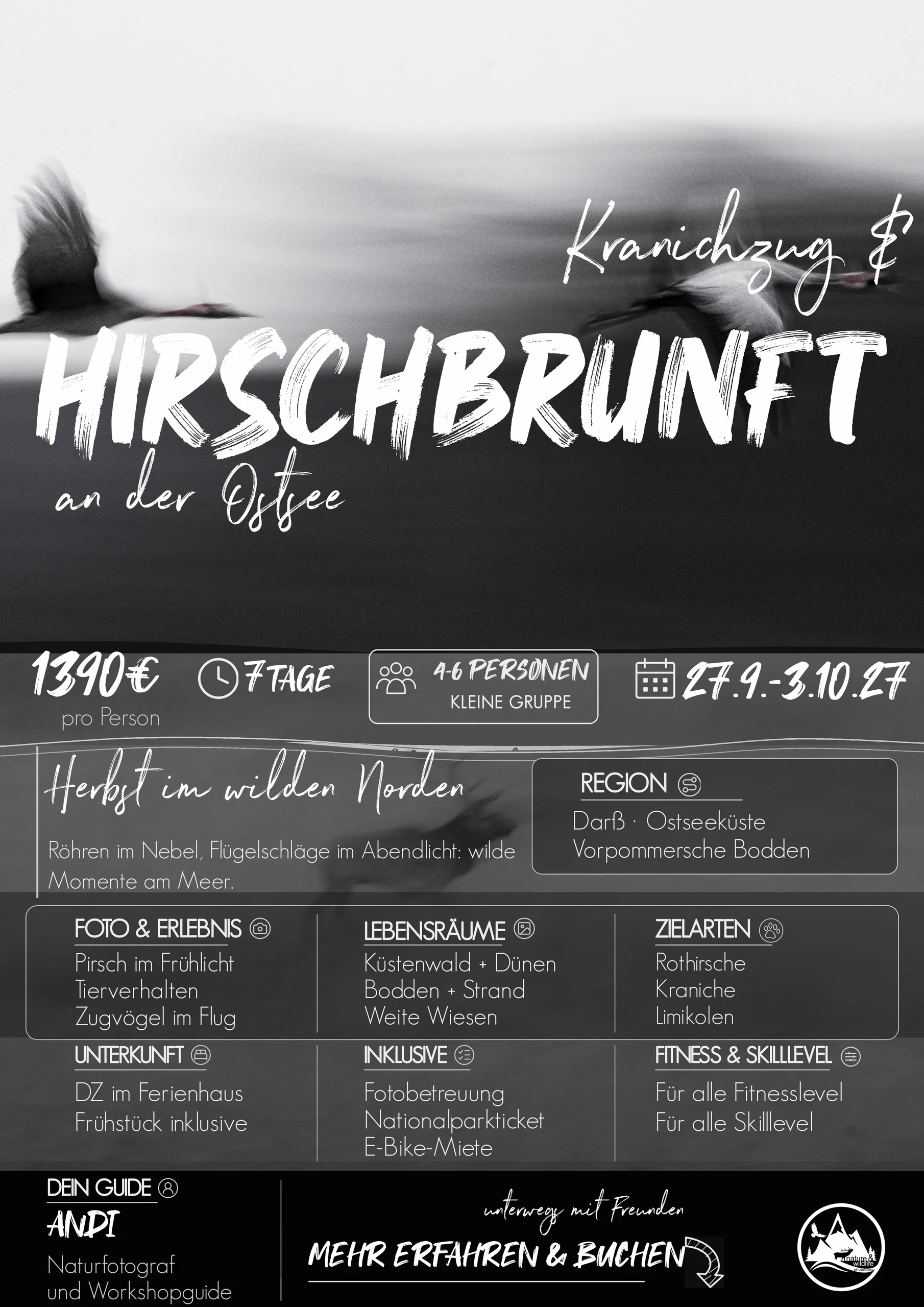 Kranichzug & Hirschbrunft · 2027 · 27.09.2027 – 03.10.2027